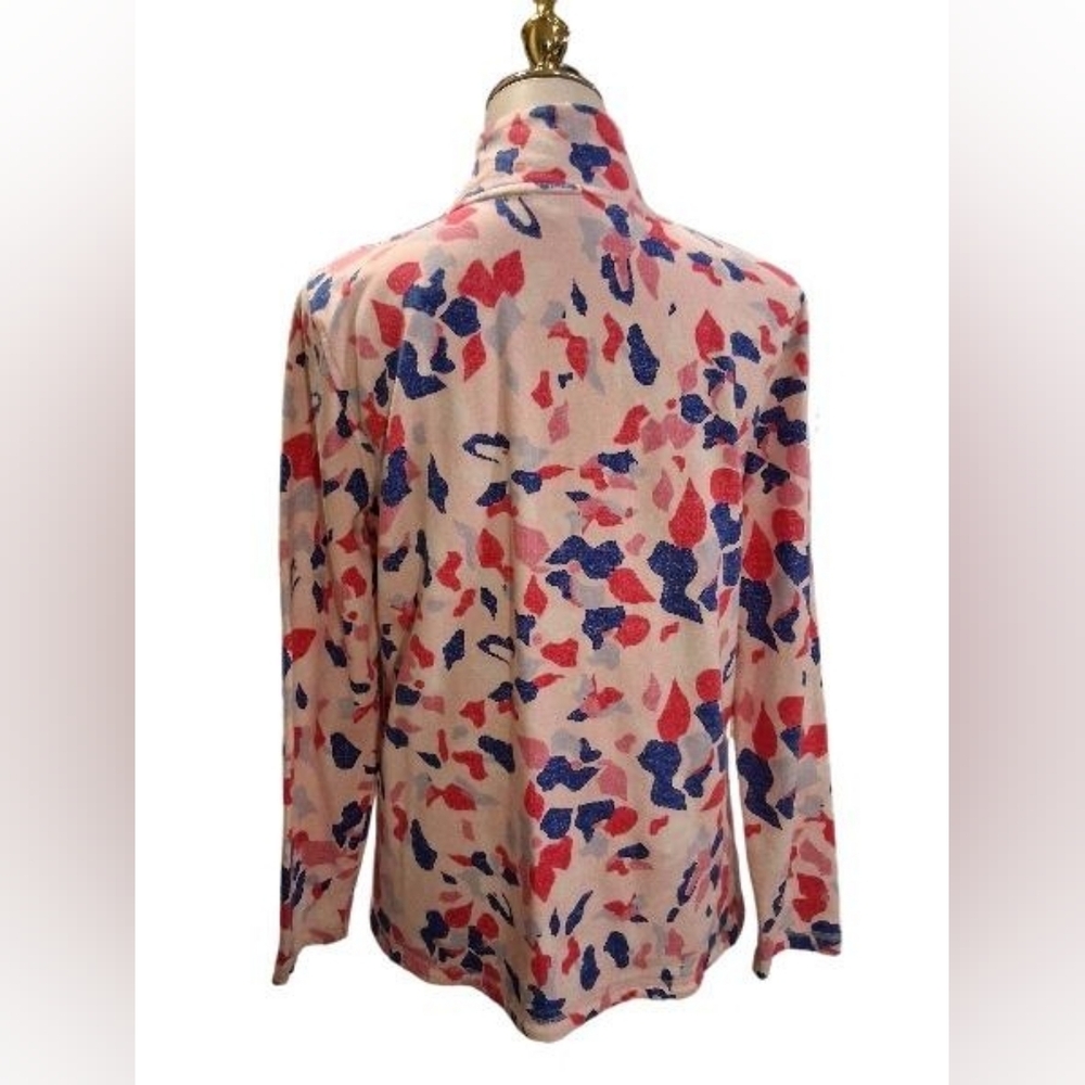 Talbots Pink and Blue Patterned Shirt/Jacket